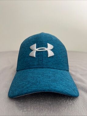 Under‎ Armour Mens Blitzing 3.0 Teal Heather Stretch Fit Hat LG/XL
